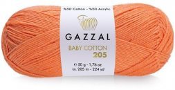 Пряжа Gazzal BABY COTTON 205 505 морковный (10 мотков)