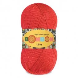 Пряжа Nako BONBON LUKS 98273 алый (5 мотков)