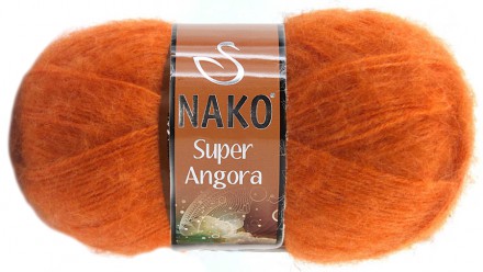 Пряжа Nako SUPER ANGORA 966 оранж