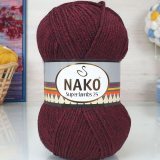 Пряжа Nako SUPERLAMBS 25 1402 т.бордо (5 мотков)