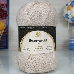 Пряжа Камтекс ВОЗДУШНАЯ 188 топленое молоко (5 мотков)