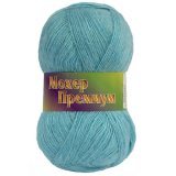 Пряжа Jina МОХЕР ПРЕМИУМ С ЛЮРЕКСОМ 810 св.бирюза (5 мотков)
