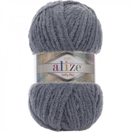 Пряжа Alize SOFTY PLUS 87 серый (5 мотков)