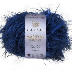 Пряжа Gazzal MARILYN &amp; MERINOS 8274 синий (5 мотков)