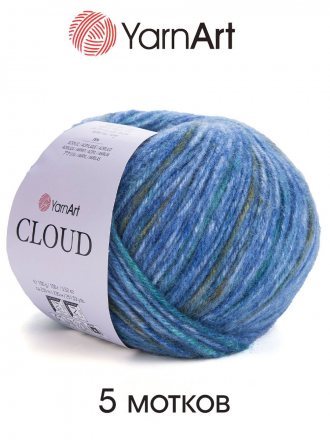 Пряжа Yarnart CLOUD 9205 принт (5 мотков)