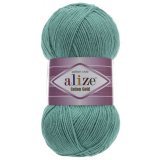 Пряжа Alize COTTON GOLD 610 зел.бирюза (5 мотков)