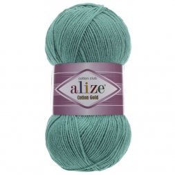 Пряжа Alize COTTON GOLD 610 зел.бирюза (5 мотков)