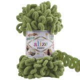 Пряжа Alize PUFFY 485 зеленый (5 мотков)