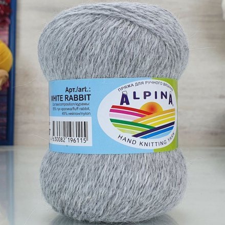 Пряжа Alpina WHITE RABBIT 237 св.серый меланж (2 мотка)