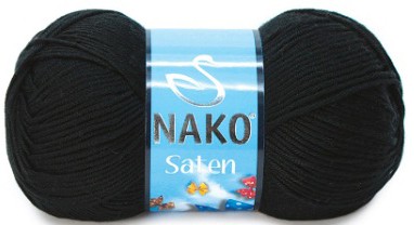 Пряжа Nako SATEN 217 черный