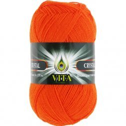 Пряжа Vita CRYSTAL 5679 оранжевый (2 мотка)