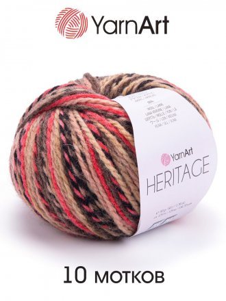 Пряжа Yarnart HERITAGE 338 принт (10 мотков)
