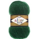 Пряжа Alize ANGORA REAL 40 563 зеленый (5 мотков)