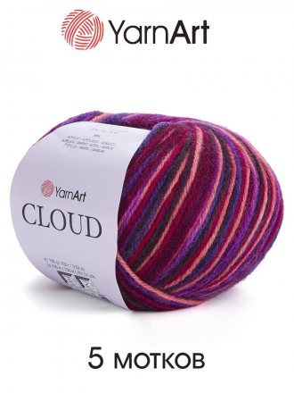 Пряжа Yarnart CLOUD 5305 принт (5 мотков)