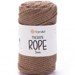 Пряжа Yarnart MACRAME ROPE 3MM 788 какао (4 мотка)