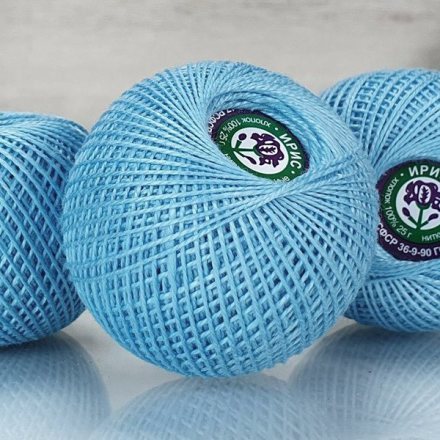 Пряжа ПНК им.Кирова ИРИС 25 2706 голубой (6 мотков)