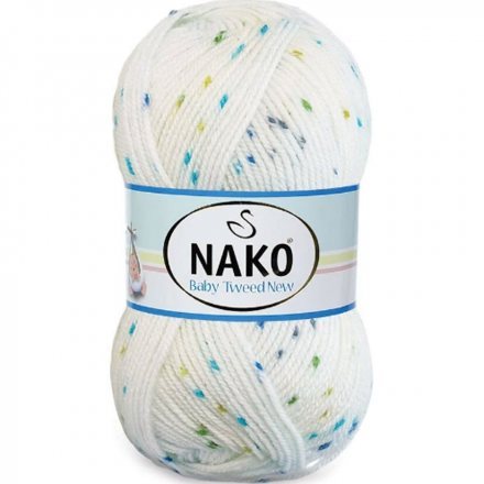 Пряжа Nako BABY TWEED 31508 бел/син (5 мотков)
