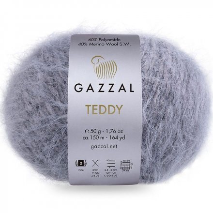 Пряжа Gazzal TEDDY 6532 св.серый (5 мотков)