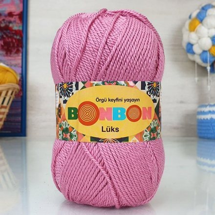 Пряжа Nako BONBON LUKS 98224 сухая роза (5 мотков)