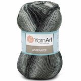 Пряжа Yarnart AMBIANCE 159 антрацит/серый (5 мотков)