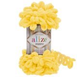 Пряжа Alize PUFFY 216 желтый (5 мотков)