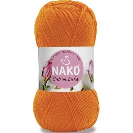 Пряжа Nako COTTON LUKS 97552 оранжевый (5 мотков)
