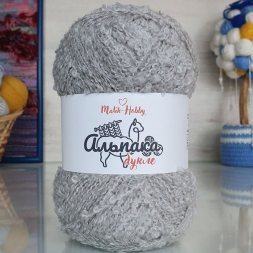 Пряжа M&amp;h АЛЬПАКА БУКЛЕ 2325 св.серый (5 мотков)