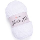 Пряжа Yarnart FABLE FUR 965 белый (5 мотков)