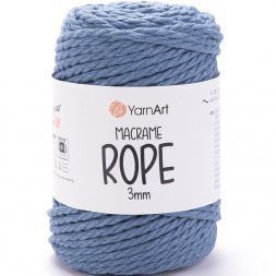 Пряжа Yarnart MACRAME ROPE 3MM 761 джинс (4 мотка)
