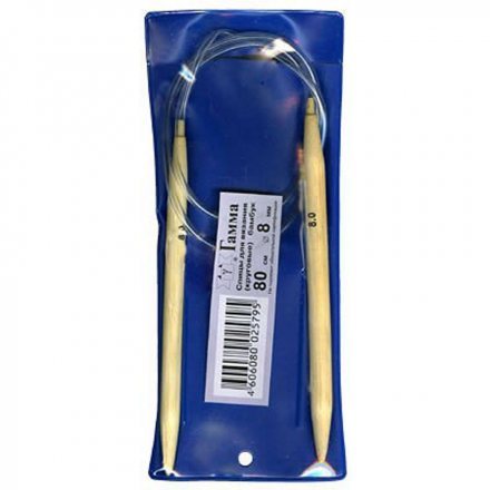 Спицы круговые бамбук Gamma 80 см, № 8.0