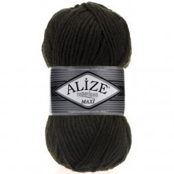 Пряжа Alize SUPERLANA MAXI 241 т.зеленый (5 мотков)