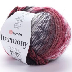 Пряжа Yarnart HARMONY A8 красн/бордо принт (10 мотков)