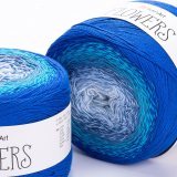 Пряжа Yarnart FLOWERS 299 василек/бирюза/джинс (2 мотка)