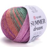 Пряжа Yarnart SUMMER DREAM 4308 малин/корич/желт (4 мотка)