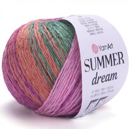 Пряжа Yarnart SUMMER DREAM 4308 малин/корич/желт (4 мотка)