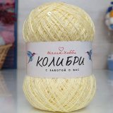 Пряжа M&amp;h KOLIBRI 066 желтый с прозрачным (2 мотка)