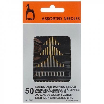 Иглы швейные штопольные Pony ассорти 50 шт