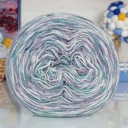 Пряжа Рассказовская АНГОРКА МЕЛАНЖ 64 бел/ментол/т.сирень (2 мотка)