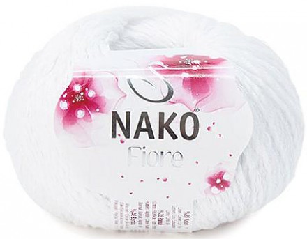 Пряжа Nako FIORE 208 белый