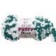 Пряжа Alize PUFFY MORE 6570 белый/изумруд (2 мотка)
