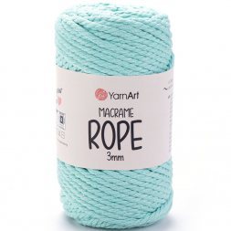 Пряжа Yarnart MACRAME ROPE 3MM 775 св.гол.бирюза (4 мотка)