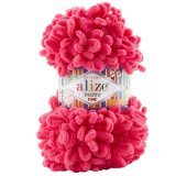 Пряжа Alize PUFFY FINE 560 коралл (5 мотков)