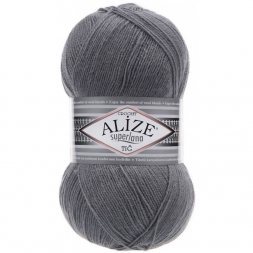 Пряжа Alize SUPERLANA TIG 87 серый (5 мотков)