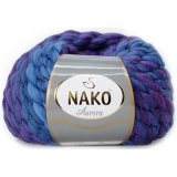 Пряжа Nako AURORA 2754 сирен/син принт (4 мотка)