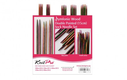 Набор чулочных спиц KnitPro Symfonie Wood 15 см