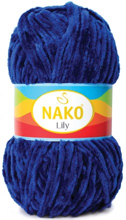 Пряжа Nako LILY 3054 т.синий