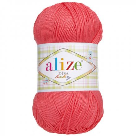 Пряжа Alize DIVA BABY 379 коралл (1 моток)