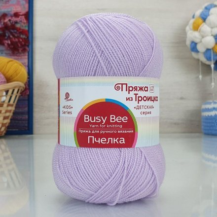 Пряжа Троицкая ПЧЕЛКА 333 черничное мороженое (10 мотков)