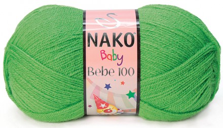 Пряжа Nako BEBE 100 3421 зеленый