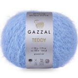 Пряжа Gazzal TEDDY 6561 голубой (5 мотков)